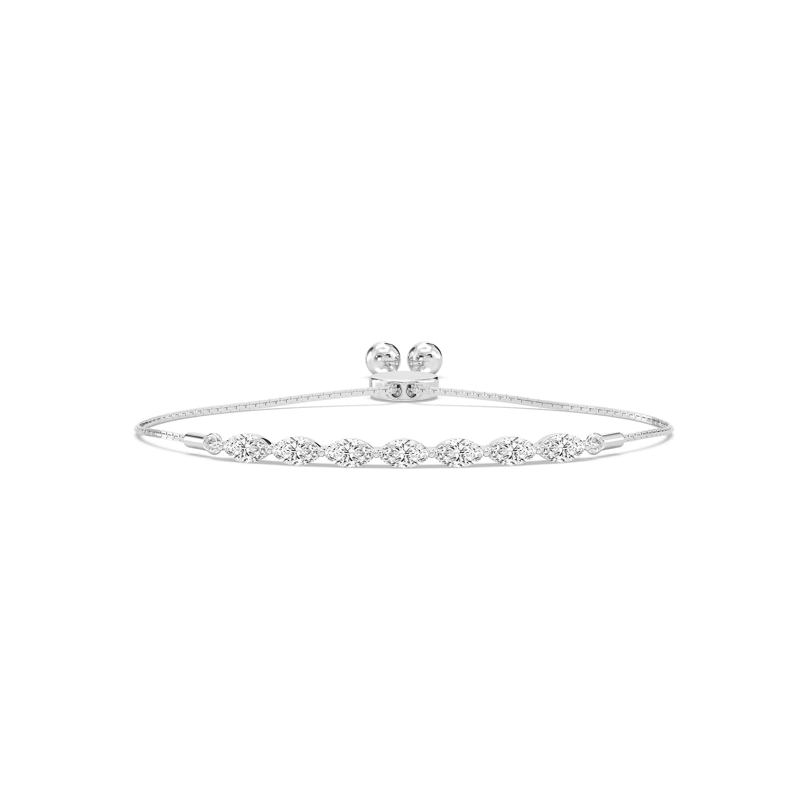 1 ctw Marquise Lab Grown Diamond East West Bolo Bracelet - 7 Inches