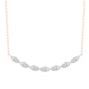 1 ctw Marquise Lab Grown Diamond East West Necklace - 16-18 Inches