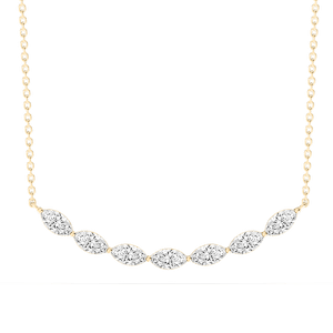 1 ctw Marquise Lab Grown Diamond East West Necklace - 16-18 Inches