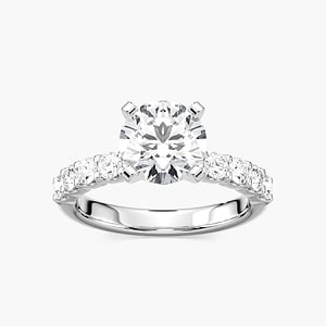 Anna Lab Grown Diamond Shared Prong Side Stone Engagement Ring