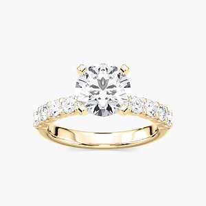 Anna Lab Grown Diamond Shared Prong Side Stone Engagement Ring