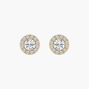 2/3 ctw Round Lab Grown Diamond Classic Halo Stud Earrings