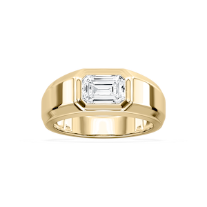 2 ctw Emerald Lab Grown Diamond East-West Bezel Ring