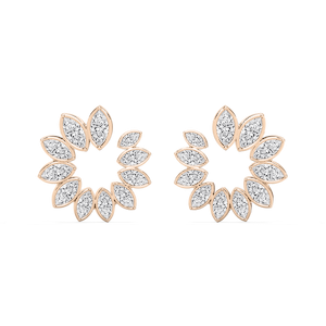2 ²⁄₃ ctw Marquise Lab Grown Diamond Front to Back Hoop Earrings
