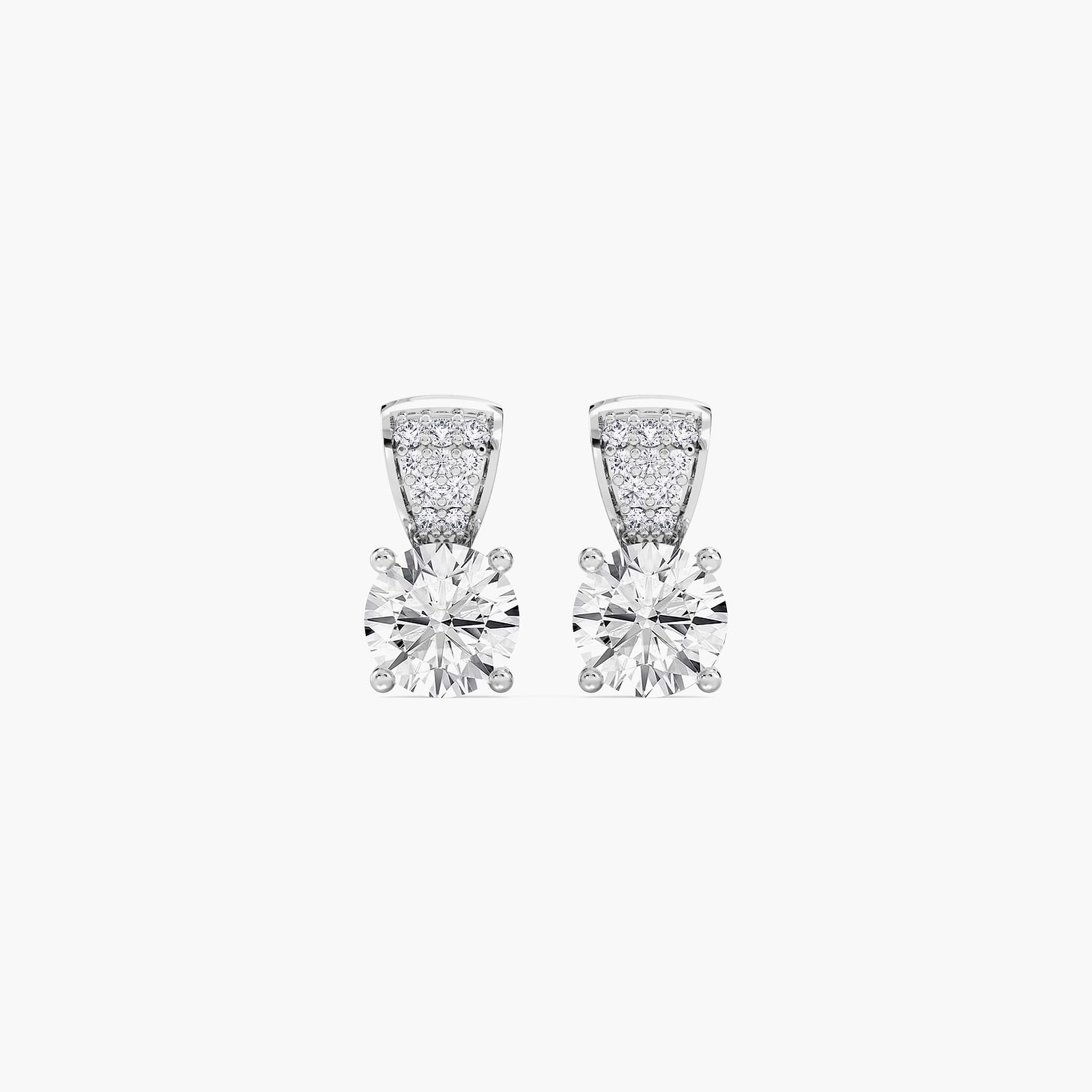 2 ¹⁄₈ ctw Round Lab Grown Diamond Drop Stud Earrings