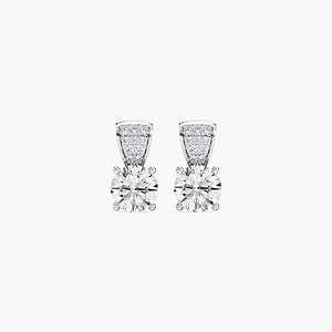 2 ¹⁄₈ ctw Round Lab Grown Diamond Drop Stud Earrings