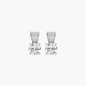 2 ¹⁄₈ ctw Round Lab Grown Diamond Drop Stud Earrings