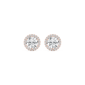 2 ⅓ ctw Round Lab Grown Diamond Halo Stud Earrings