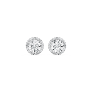 2 ⅓ ctw Round Lab Grown Diamond Halo Stud Earrings
