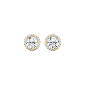 2 ⅓ ctw Round Lab Grown Diamond Halo Stud Earrings