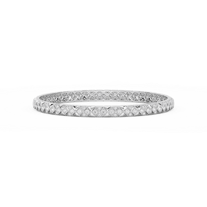 2 ½ ctw Round Lab Grown Diamond Textured Mosaic Bangle Bracelet  - 7.25 Inches