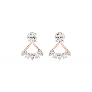 2 ctw Round, Pear and Emerald Lab Grown Diamond Studs and Multi-Stone Jacket Set