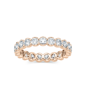 Audrey 2 ctw Round Lab Grown Diamond Half Bezel Set Eternity Band
