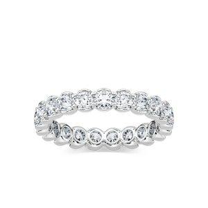 Audrey 2 ctw Round Lab Grown Diamond Half Bezel Set Eternity Band