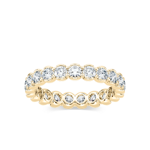 Audrey 2 ctw Round Lab Grown Diamond Half Bezel Set Eternity Band