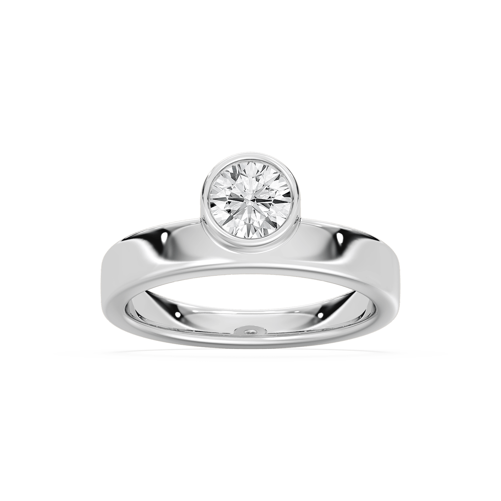 Rachel 3/4 ctw Round Lab Grown Diamond Bezel Promise Ring