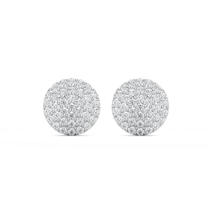 3/4 ctw Round Lab Grown Diamond Pave Dome Stud Earrings