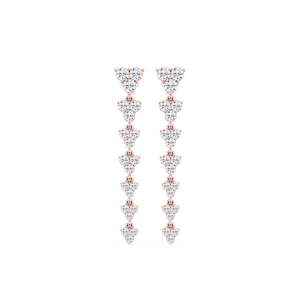 3 ⅔ ctw Round Lab Grown Diamond Cluster Drop Earrings