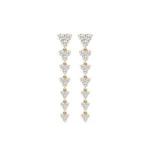 3 ⅔ ctw Round Lab Grown Diamond Cluster Drop Earrings