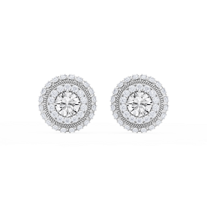 3 ¼ ctw Round Lab Grown Diamond Studs and Rope Halo Jacket Set