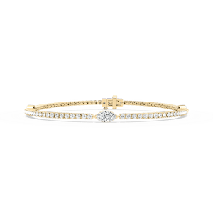 2 ²⁄₅ ctw Marquise Lab Grown Diamond Three Station Tennis Bracelet