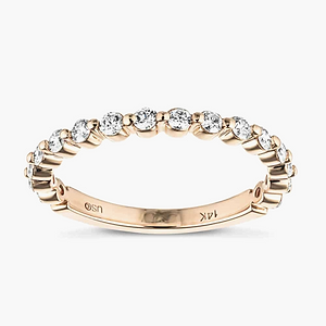 Willow Grand 1/2 ctw Round Lab Grown Diamond Shared Prong Wedding Band