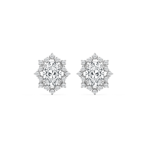 4 ⅕ ctw Round Lab Grown Diamond Framed Stud Earrings
