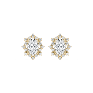 4 ⅕ ctw Round Lab Grown Diamond Framed Stud Earrings