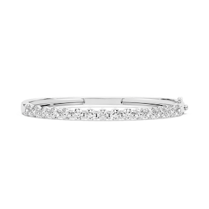 5 ¹⁄₄ ctw Round Lab Grown Diamond Shared Prong Bangle Bracelet - 7.5 Inches
