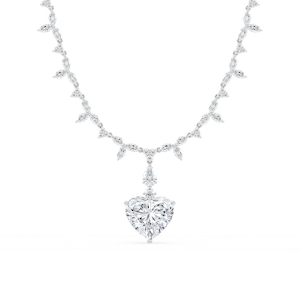 40 ½ ctw Heart Lab Grown Diamond Drop Necklace Pendant - 18 Inches - Signature Collection