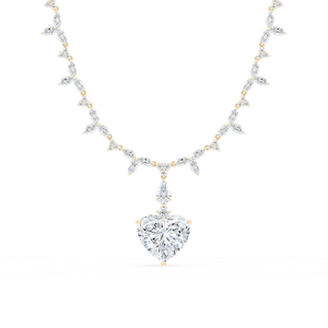 40 ½ ctw Heart Lab Grown Diamond Drop Necklace Pendant - 18 Inches - Signature Collection