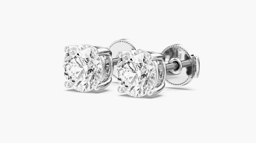  4 ctw Certified Stud Earrings