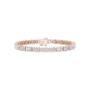 6 ctw Marquise and Round Lab Grown Diamond Alternating Bracelet  - 7 Inches