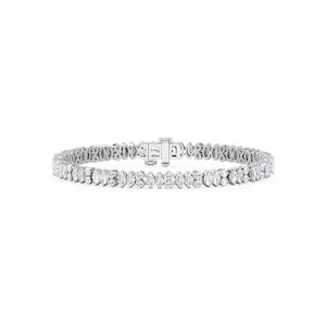 5 ¾ ctw Marquise and Round Lab Grown Diamond Alternating Bracelet  - 7 Inches