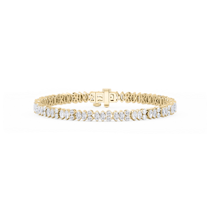 5 ¾ ctw Marquise and Round Lab Grown Diamond Alternating Bracelet  - 7 Inches