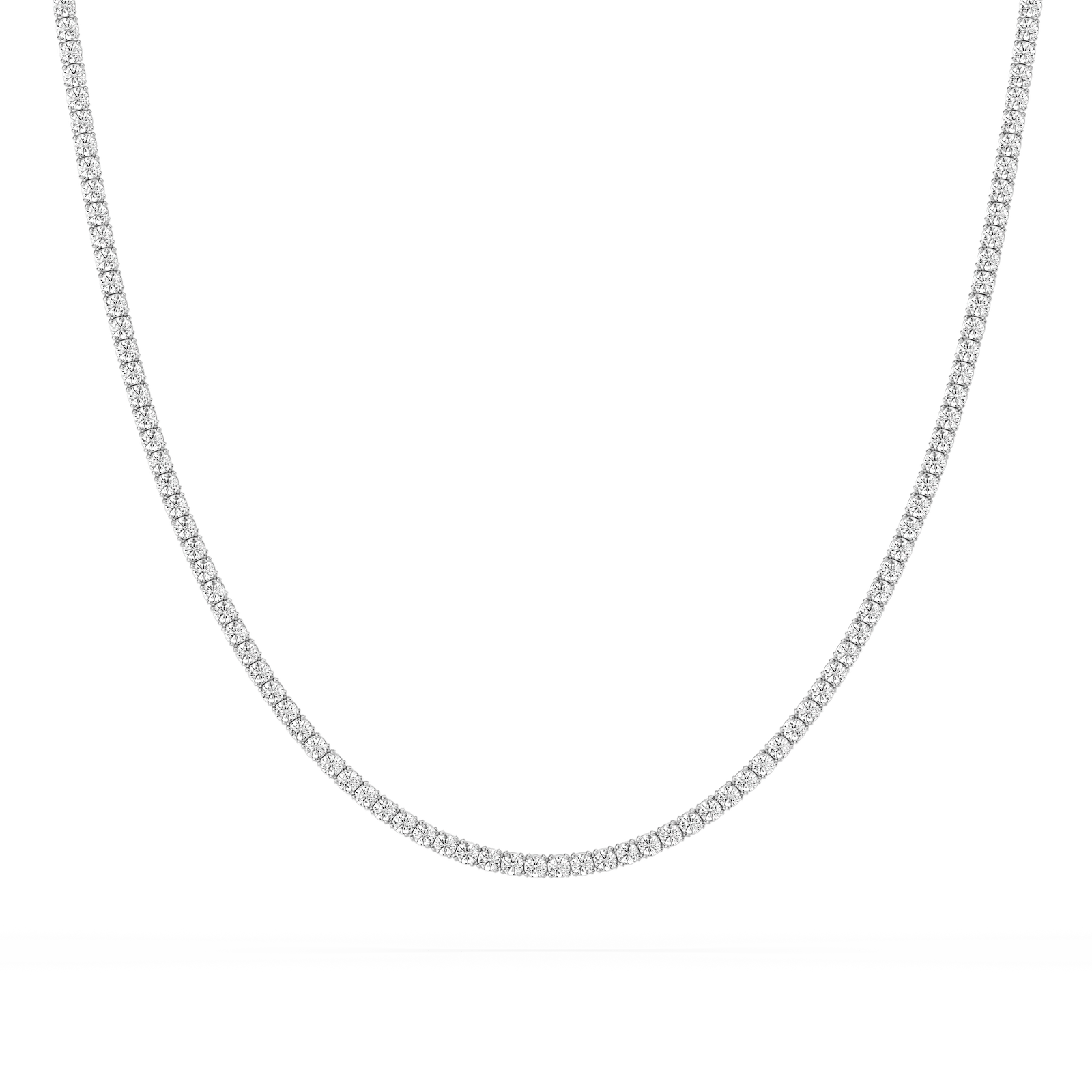 5 ctw Round Lab Grown Diamond Classic Box Tennis Necklace – 14 1/2 inches