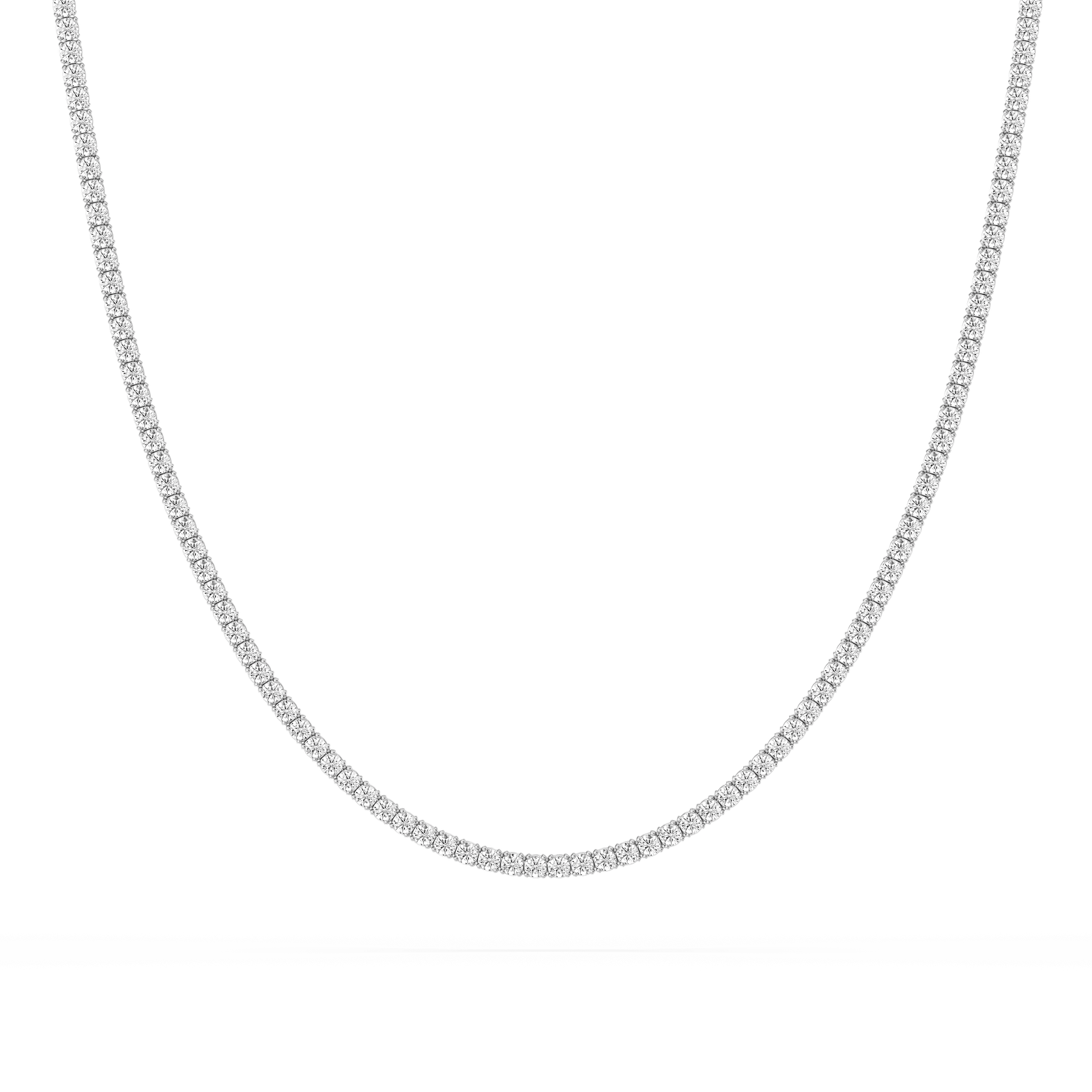 5 ctw Round Lab Grown Diamond Classic Box Tennis Necklace – 14 1/2 inches