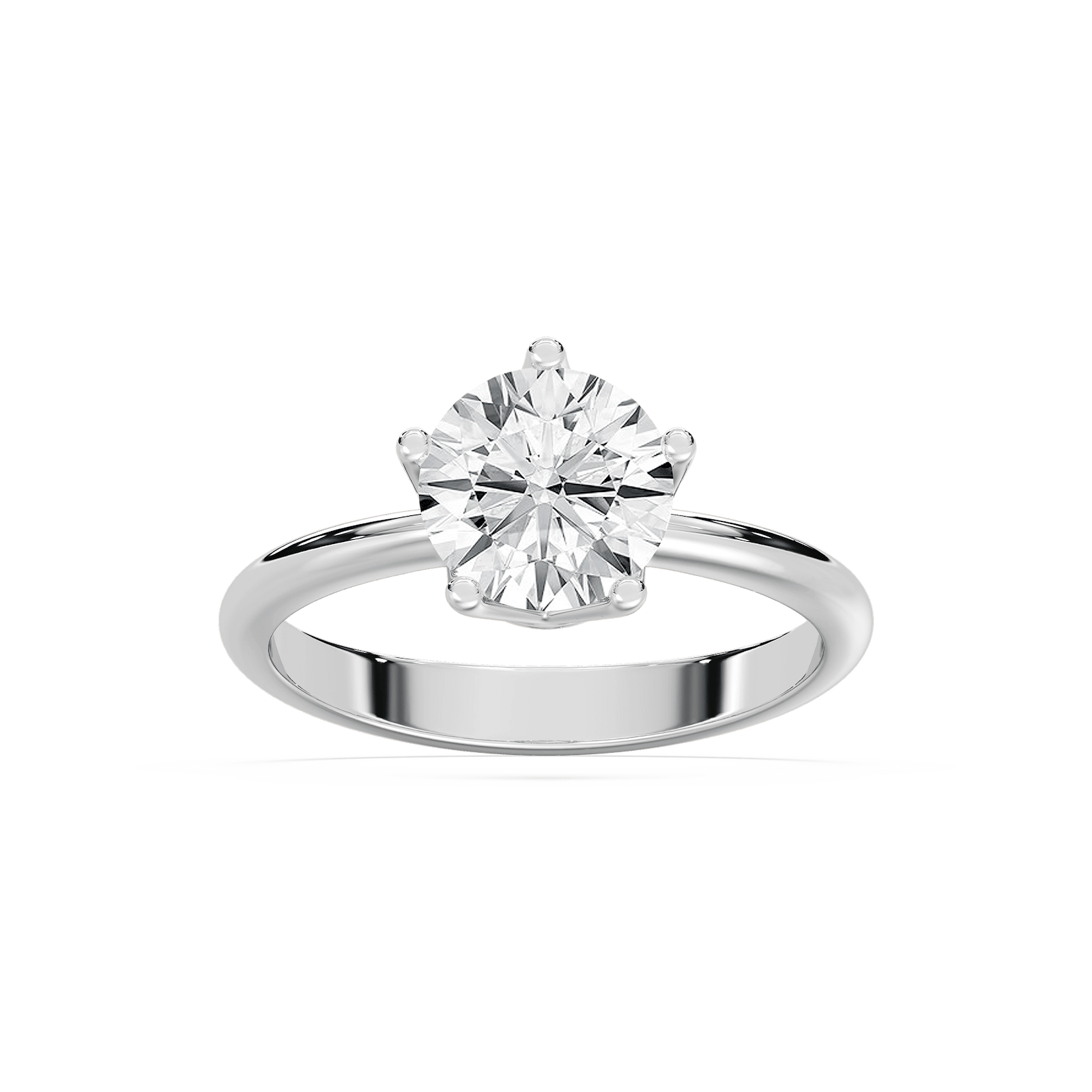 5 Prong Solitaire Engagement Ring in Rose Gold