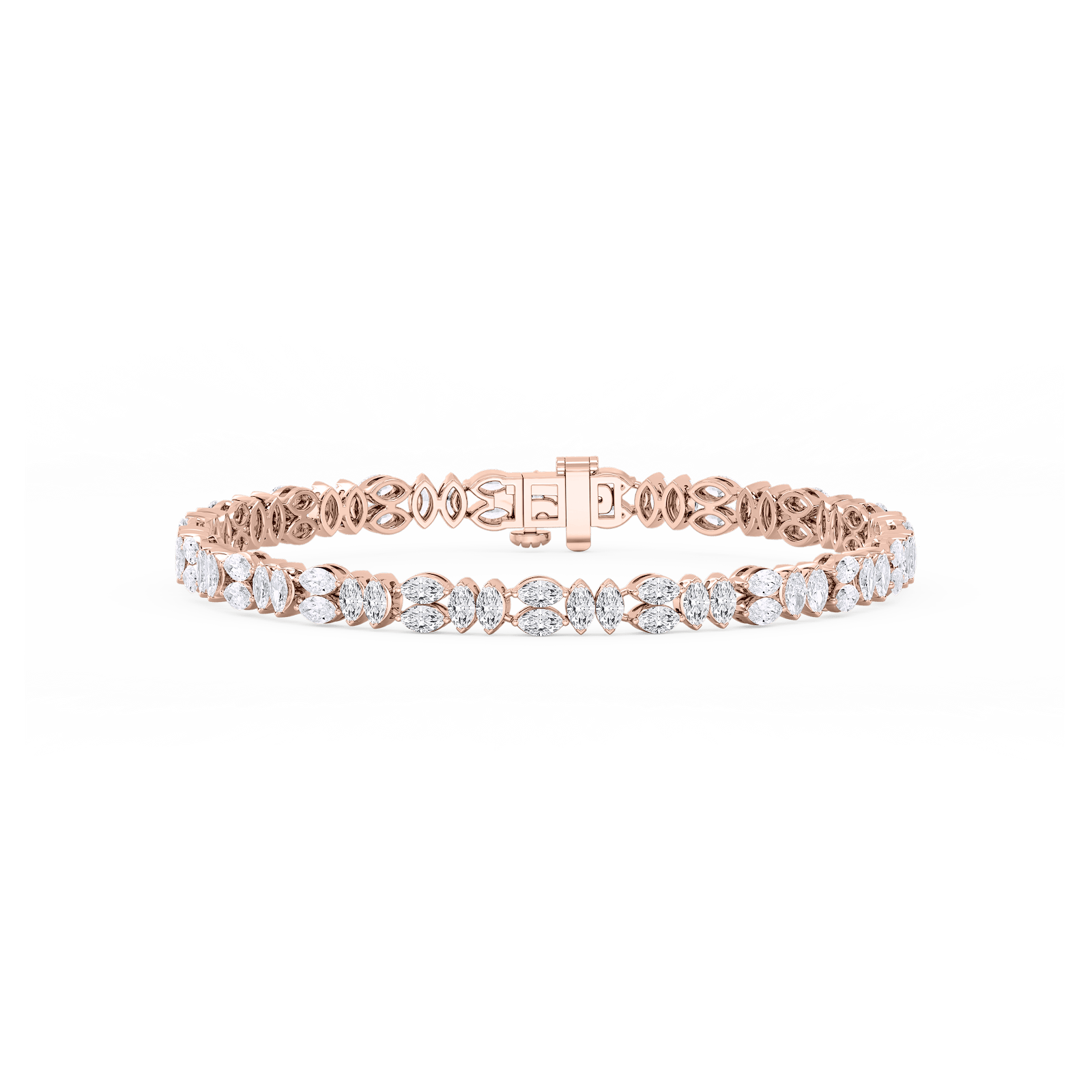 6 ctw Marquise Lab Grown Diamond Alternating Bracelet  - 7 Inches