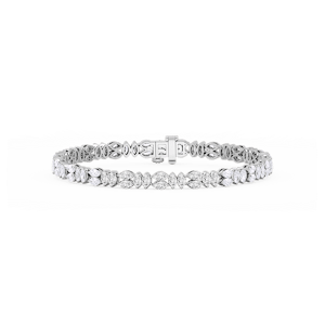 6 ctw Marquise Lab Grown Diamond Alternating Bracelet  - 7 Inches