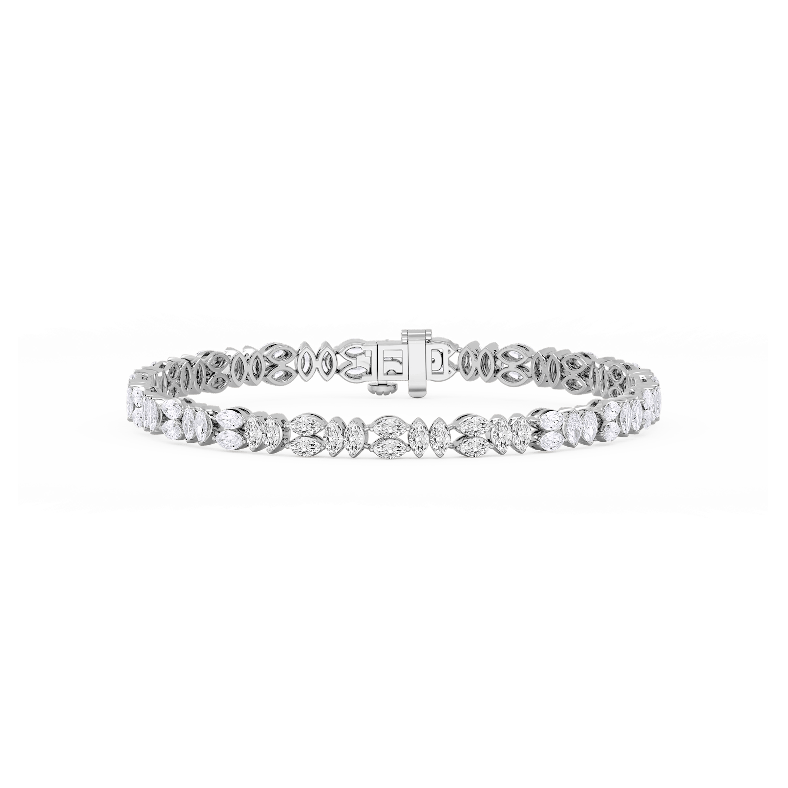 6 ctw Marquise Lab Grown Diamond Alternating Bracelet  - 7 Inches