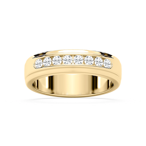 Wesley 1/2 ctw Round Lab Grown Diamond 6.00mm Channel Mens Wedding Band