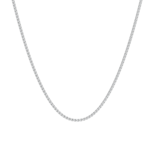 Tennis Necklace with 9ctw in 14K White Gold