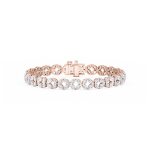 8 ctw Marquise Lab Grown Diamond Open Flower Bracelet  - 7 Inches
