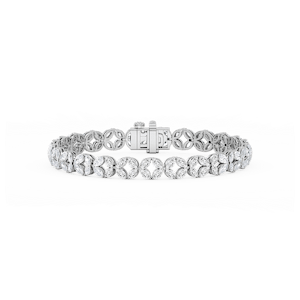 8 ctw Marquise Lab Grown Diamond Open Flower Bracelet  - 7 Inches