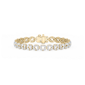 8 ctw Marquise Lab Grown Diamond Open Flower Bracelet  - 7 Inches
