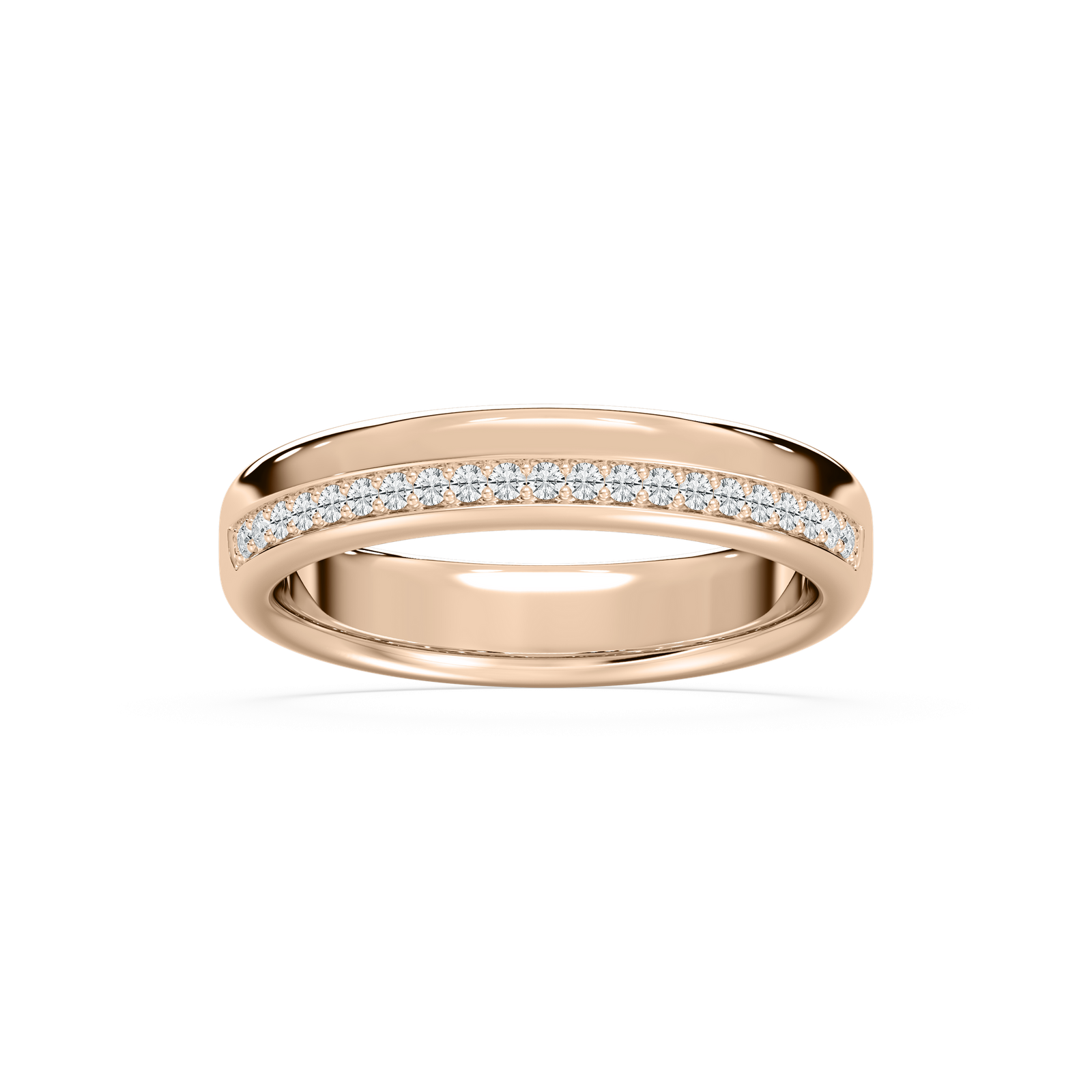 Adam Diamond Edge Band 4.8mm in Rose Gold