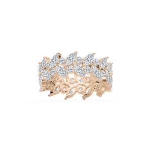 Alternating Marquise Eternity Ring in Rose Gold