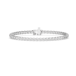 Round Lab Grown Diamond Classic Four Prong Tennis Bracelet
