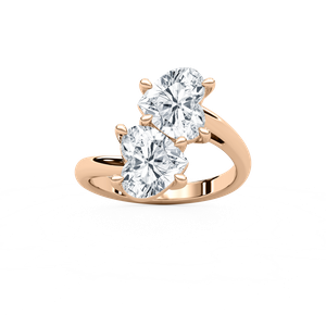 Blushing Hearts Ring in Rose Gold